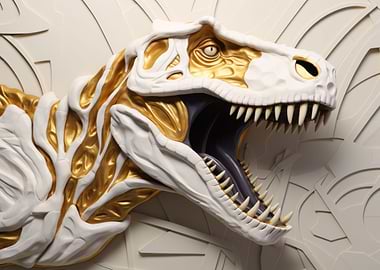 T Rex Dinosaur Art Deco