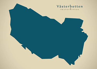 Vasterbotten county map