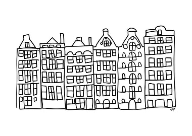 Damrak Houses Amsterdam