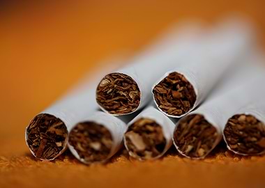 Cigarettes close up view