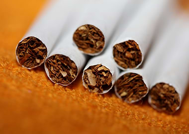Cigarettes close up view