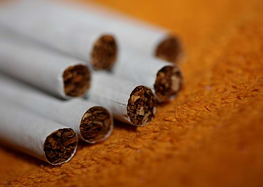 Cigarettes close up view