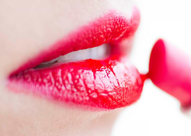 Lipstick applied
