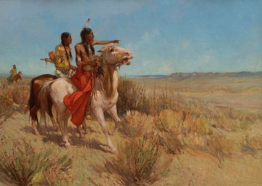 Indians Looking At Smoke