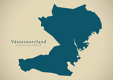 Vasternorrland county map