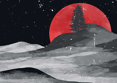 Mountain and Moonlight