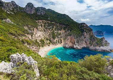 Seascape in Corfu, Greece