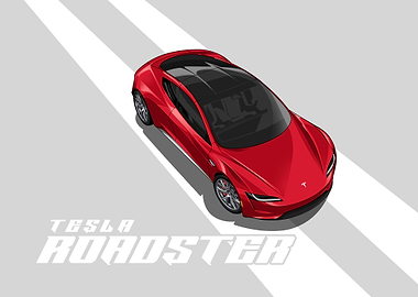 Tesla Roadster Red