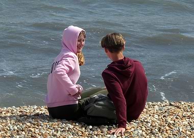 Young Love on a beach