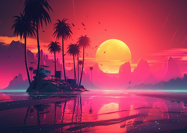 Neon sun island