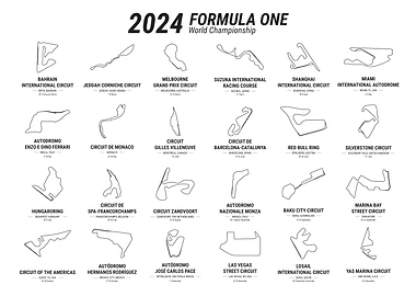 2024 Formula 1 Season Maps