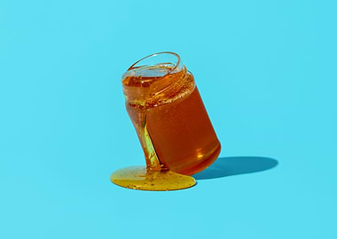 Honey jar dripping