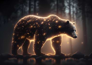 Glowing portrait of a Bear