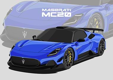 maserati mc20 blue