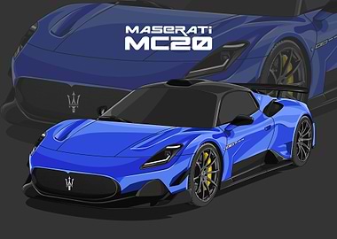 maserati mc20 blue