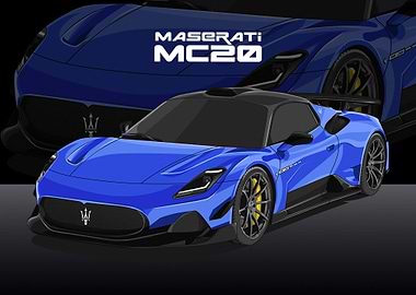 maserati mc20 blue
