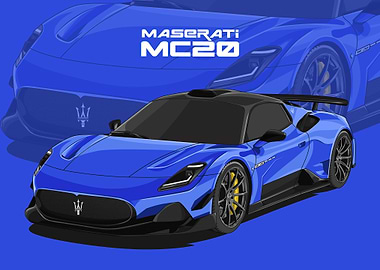 maserati mc20 blue
