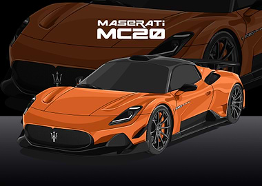maserati mc20 orange