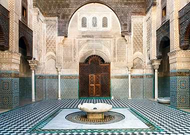 Moroccan courtyard in Fes
