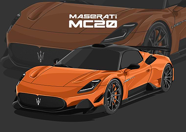maserati mc20 orange