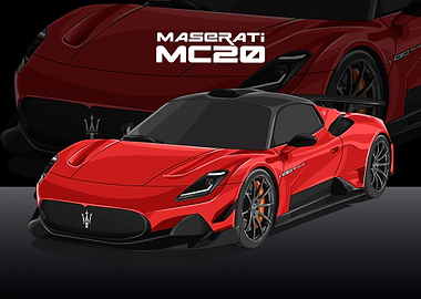 maserati mc20 red