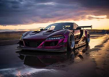 Futuristic green Hotrod 1