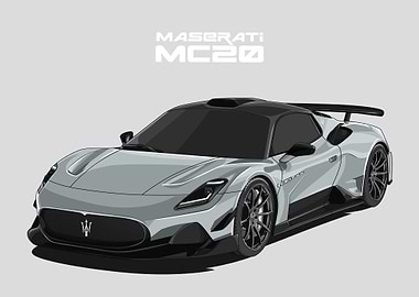 maserati mc20 silver