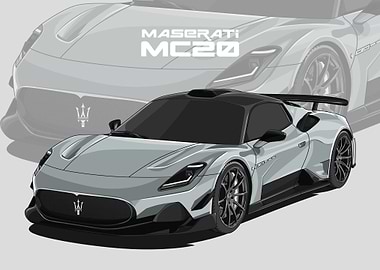 maserati mc20 silver