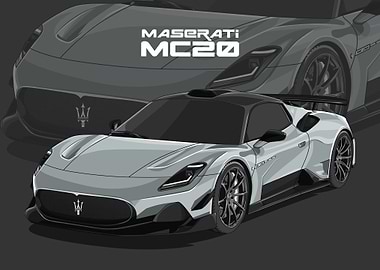 maserati mc20 silver