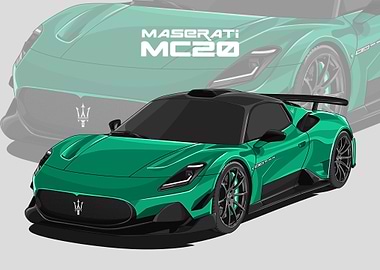 maserati mc20 green