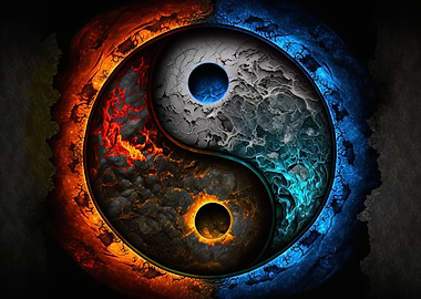 Fire and ice Yin Yang