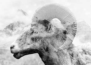 Bighorn Double Exposure