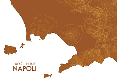 Topographic map Napoli