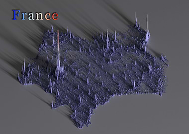 France Pop Density Map