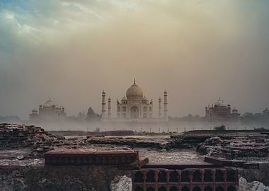 a view of the Taj Mahal