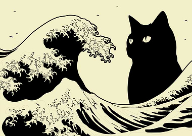 Kanagawa Wave N Giant Cat