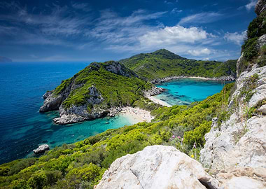 Summer seascape Greek bay