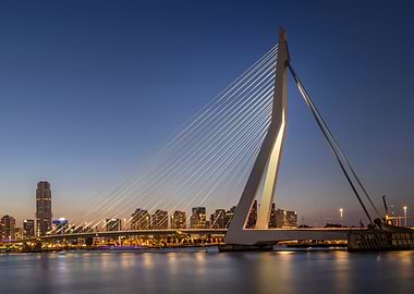 Illuminated Erasmus Bridge