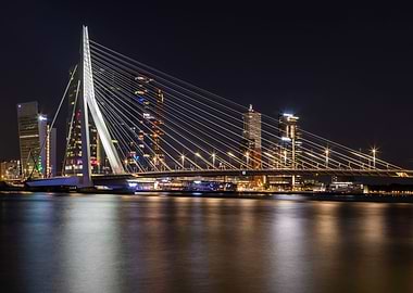 Erasmus Bridge at night