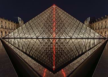 Louvre Museum Paris Night