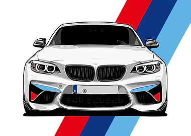 Car BMW M3 face Art