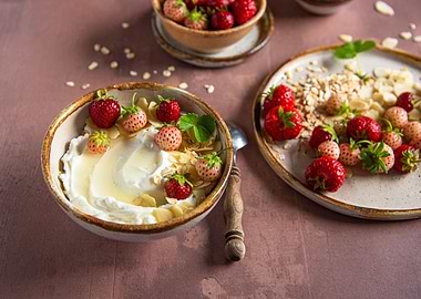 Strawberries Yoghurt