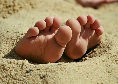Toes in the sand