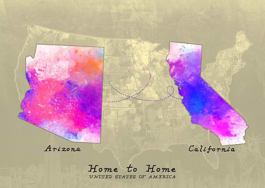 Arizona to California