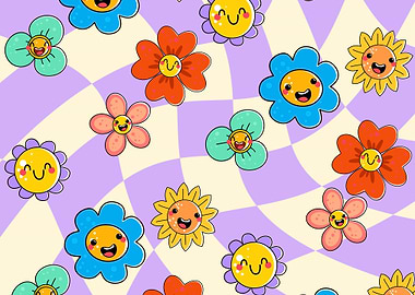 Bright Floral Smiley