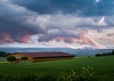 Dramatic clouds after rain