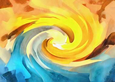 Abstract Ocean Sunset