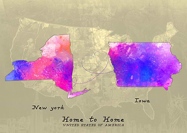 New york to iowa