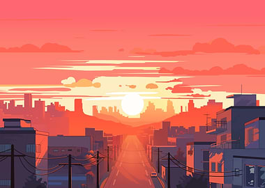 Sunset Cityscape