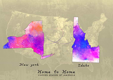 New york to Idaho